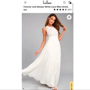 Forever and Always White Lace Maxi Dress